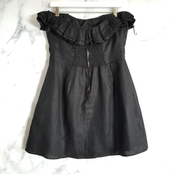 REFORMATION Black Strapless Mini Dress, Size 12 - Picture 9 of 9